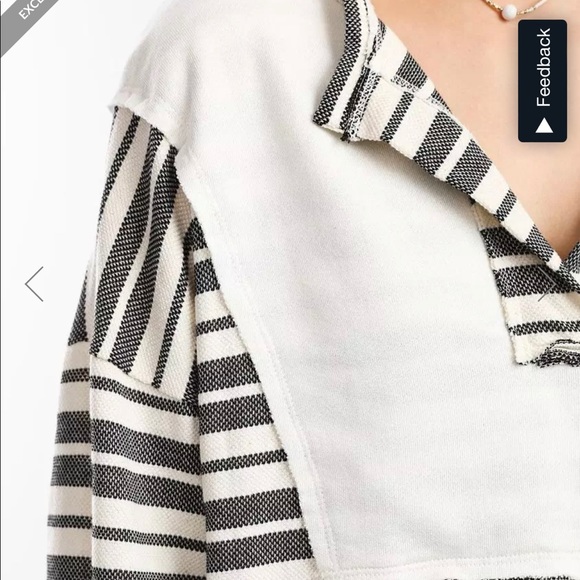 BKE Striped French Terry Top - Picture 3 of 6